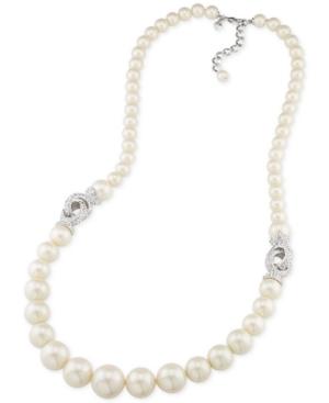 Carolee Silver-tone Imitation Pearl Necklace