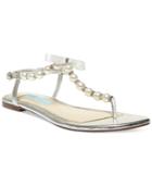 Betsey Johnson Pearl Flat Thong Sandals Women's Shoes