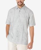 Cubavera Men's Linen-blend Chambray Short-sleeve Shirt