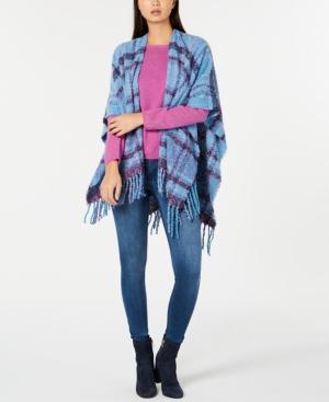 Echo Lofty Plaid Poncho, Created For Macy's