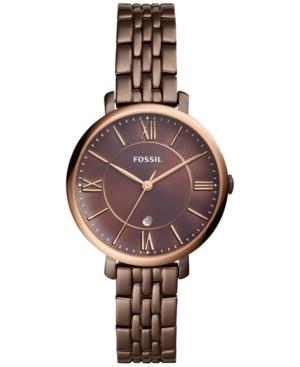 Fossil Women's Jacqueline Brown Stainless Steel Bracelet Watch 36mm