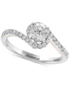Effy Infinite Love Diamond Twist Engagement Ring (1 Ct. T.w.) In 18k White And Rose Gold