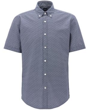 Boss Men's Regular/classic-fit Striped Cotton Sport Shirt