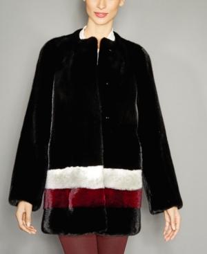 The Fur Vault Colorblocked Mink Fur Jacket