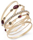 Inc International Concepts Gold-tone 6-pc. Crystal Bangle Bracelet