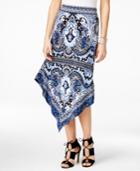 Inc International Concepts Petite Printed Asymmetrical Maxi Skirt, Only At Macy's