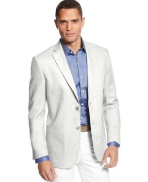 Tasso Elba Island Solid Linen 2-button Blazer, Only At Macy's