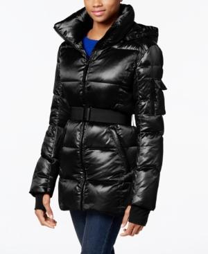 S13 Belted Shimmer Down Puffer Coat