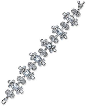 Givenchy Silver-tone Multi-crystal Link Bracelet