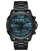 Diesel On Men's Full Guard Black Stainless Steel Bracelet Touchscreen Smart Watch 48mm
