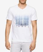 Calvin Klein Jeans Men's V-neck Repeat Ombre Logo Graphic T-shirt