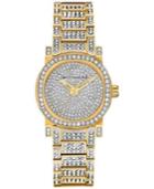 Wittnauer Women's Adele Mini Crystal Accent Gold-tone Stainless Steel Bracelet Watch 34mm Wn4004