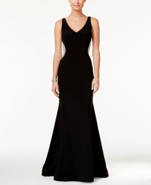 Xscape Petite V-neck Mermaid Gown