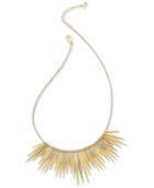 Abs By Allen Schwartz Gold-tone Pave Crystal Spiked Collar Necklace