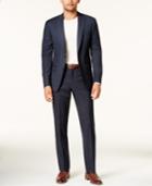 Dkny Men's Slim-fit Blue Birdseye Suit