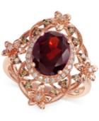 Bordeaux By Effy Rhodolite (3 Ct. T.w.) And Diamond (1/4 Ct. T.w.) Ring In 14k Rose Gold