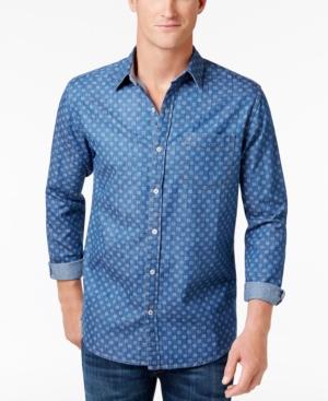 Weatherproof Vintage Men's Pattern Denim Shirt