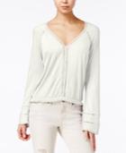 American Rag Bell-sleeve Crochet-trim Peasant Top, Only At Macy's