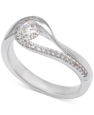 Diamond Asymmetric Engagement Ring (1/2 Ct. T.w.) In 14k White Gold