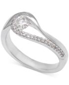 Diamond Asymmetric Engagement Ring (1/2 Ct. T.w.) In 14k White Gold