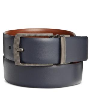 Perry Ellis Men's First Navy Reversible Belt
