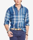 Polo Ralph Lauren Men's Indigo Plaid Popover