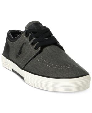 Polo Ralph Lauren Men's Faxon Washed Twill Sneakers Men's Shoes