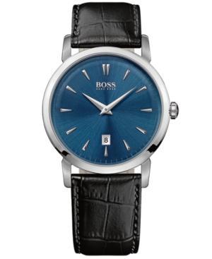Hugo Boss Men's Boss Black Ultra Slim Black Leather Strap Watch 40mm 1513091
