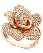 Pave Rose By Effy Diamond Ring In 14k Rose Gold (1-1/8 Ct. T.w.)