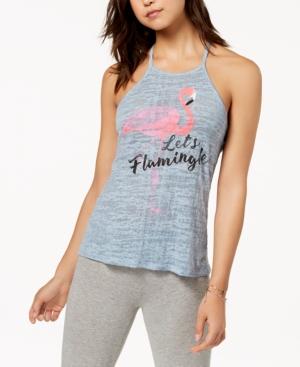 Rebellious One Juniors' Flamingo Graphic-print Tank Top