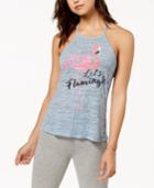 Rebellious One Juniors' Flamingo Graphic-print Tank Top
