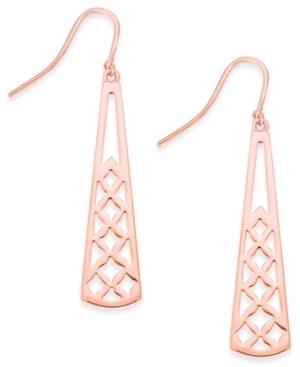 Charter Club Rose Gold-tone Filigree Drop Earrings, Created For Macy's