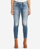 Silver Jeans Co. Suki Ripped Ankle Skinny Jeans