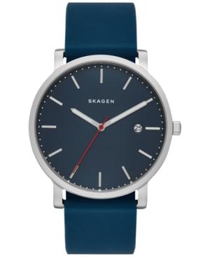 Skagen Men's Hagen Blue Silicone Strap Watch 40mm Skw6343