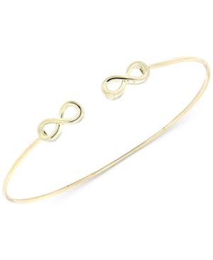 Infinity Symbol Flex Bangle Bracelet In 10k Gold