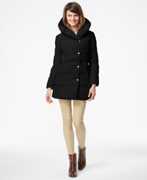 Cole Haan Hooded Asymmetrical-zip Down Puffer Jacket