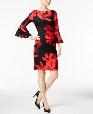 Calvin Klein Bell-sleeve Sheath Dress, Regular & Petite Sizes