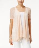 Style & Co. Pointelle-knit Open-front Cardigan, Only At Macy's
