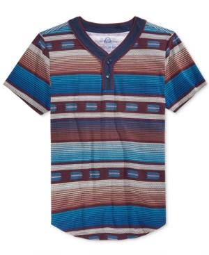 American Rag Men's Southwest Stripe Henley T-shirt, Only At Macy's