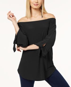 I.n.c. Off-the-shoulder Tie-sleeve Top, Created For Macy's