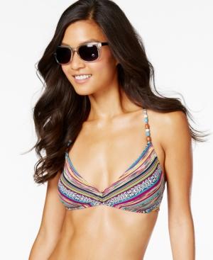Lucky Brand Tribal-print Halter Bikini Top Women's Swimsuit