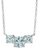 Giani Bernini Cubic Zirconia Three Stone Pendant Necklace In Sterling Silver, Only At Macy's