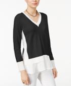 Tommy Hilfiger Colorblocked Layered-look Top, Only At Macy's