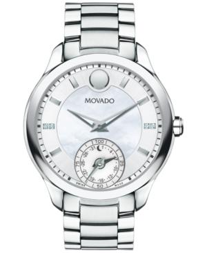 Movado Women's Swiss Bellina Motion Diamond Accent Stainless Steel Bracelet Watch 39mm 0660004