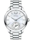 Movado Women's Swiss Bellina Motion Diamond Accent Stainless Steel Bracelet Watch 39mm 0660004