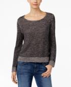 Eileen Fisher Marled Scoop-neck Sweater