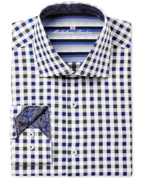 Michelsons Of London Men's Slim-fit Gingham Dress Shirt