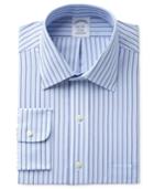 Brooks Brothers Men's Regent Classic-fit Non-iron Light Blue Stripe Dress Shirt