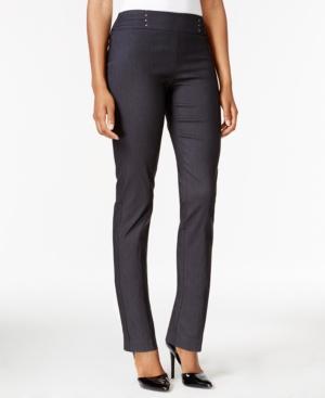 Jm Collection Petite Waverly Denim Pull-on Pants, Only At Macy's