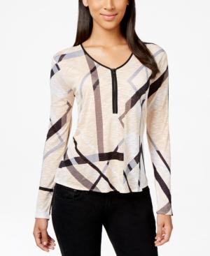 Calvin Klein Jeans Printed Zip-front Top